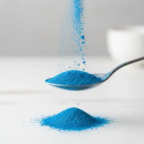 How does phycocyanin enhance the visual appeal of plant-based foods?